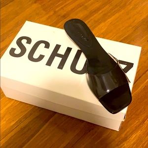 Schutz black sandal, never worn